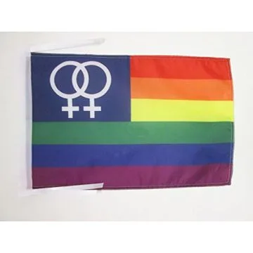 DRAPEAU ARC-EN-CIEL DOUBLE VENUS 45x30cm - PAVILLON GAY - RAINBOW - ARC EN CIEL 30 x 45 cm haute qualité