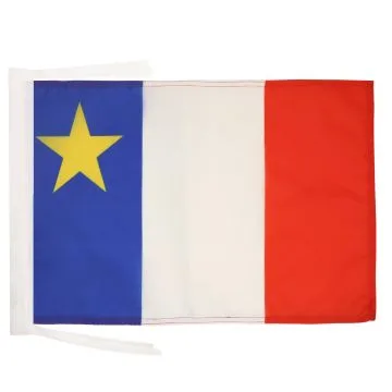 DRAPEAU ACADIE 45x30cm - PAVILLON ACADIEN - CANADA 30 x 45 cm haute qualité