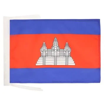 DRAPEAU CAMBODGE 45x30cm - PAVILLON CAMBODGIEN 30 x 45 cm haute qualité