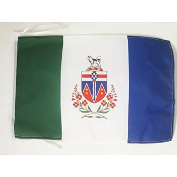 DRAPEAU YUKON 45x30cm - PAVILLON CANADIEN - CANADA 30 x 45 cm haute qualité