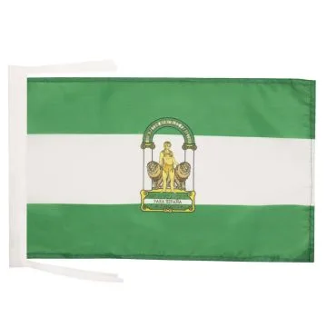 DRAPEAU ANDALOUSIE 45x30cm - PAVILLON ANDALOUS - ANDALUCIA - ESPAGNE 30 x 45 cm haute qualité