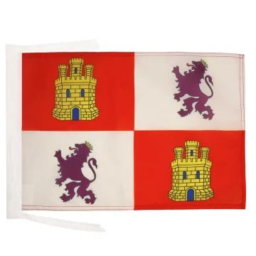 DRAPEAU CASTILLE-ET-LEON 45x30cm - PAVILLON DE CASTILLA Y LEÓN - ESPAGNE 30 x 45 cm haute qualité