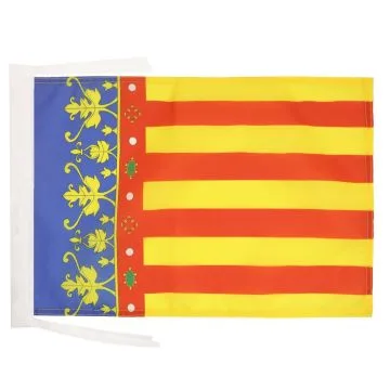DRAPEAU COMMUNAUTÉ VALENCIENNE 45x30cm - PAVILLON DE VALENCE - ESPAGNE 30 x 45 cm haute qualité