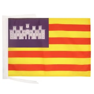 DRAPEAU ILES BALÉARES 45x30cm - PAVILLON DE LAS ISLAS BALEARES - ESPAGNE 30 x 45 cm haute qualité