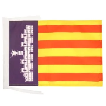 DRAPEAU MAYORQUE 45x30cm - PAVILLON DE MALLORCA - ESPAGNE 30 x 45 cm haute qualité
