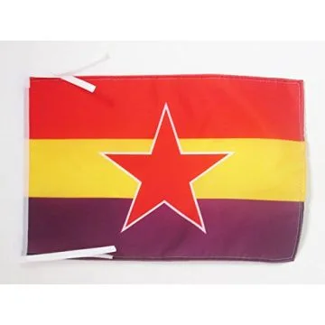DRAPEAU ESPAGNE POPULAIRE RÉPUBLICAINE 45x30cm - PAVILLON ESPAGNOL 30 x 45 cm haute qualité