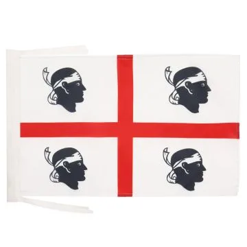 DRAPEAU SARDAIGNE 45x30cm - PAVILLON SARDE - ITALIE 30 x 45 cm haute qualité
