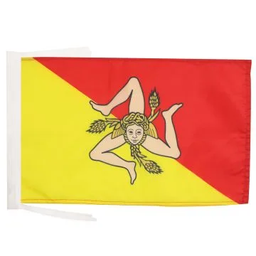 DRAPEAU SICILE 45x30cm - PAVILLON SICILIEN - ITALIE 30 x 45 cm haute qualité