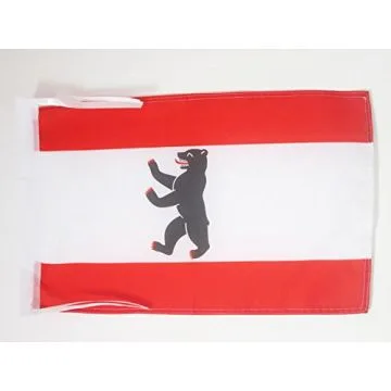 DRAPEAU BERLIN 45x30cm - PAVILLON BERLINOIS - ALLEMAGNE 30 x 45 cm haute qualité