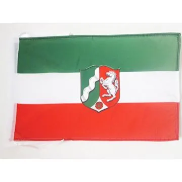 DRAPEAU RHÉNANIE-DU-NORD-WESTPHALIE 45x30cm - PAVILLON NORDRHEIN-WESTFALEN - LAND ALLEMAGNE 30 x 45 cm haute qualité