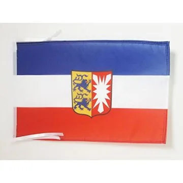 DRAPEAU SCHLESWIG-HOLSTEIN 45x30cm - PAVILLON SCHLESWIG-HOLSTEIN - LAND ALLEMAGNE 30 x 45 cm haute qualité
