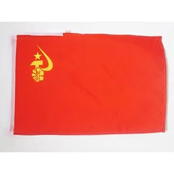 DRAPEAU URSS AVEC MAIN 45x30cm - PAVILLON COMMUNISTE - RUSSIE 30 x 45 cm haute qualité