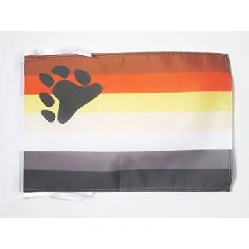 DRAPEAU ARC-EN-CIEL OURS 45x30cm - PAVILLON GAY - RAINBOW - ARC EN CIEL 30 x 45 cm haute qualité