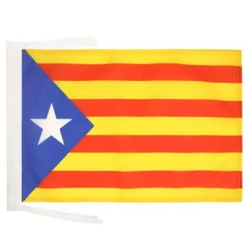 DRAPEAU CATALOGNE ESTELADA 45x30cm - PAVILLON CATALAN INDÉPENDENTISTE - CATALUÑA 30 x 45 cm haute qualité