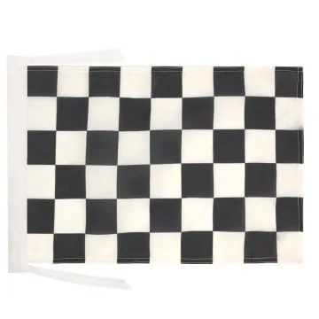 DRAPEAU DAMIER NOIR ET BLANC 45x30cm - PAVILLON À DAMIERS - COURSE AUTOMOBILE - FORMULE 1 30 x 45 cm haute qualité