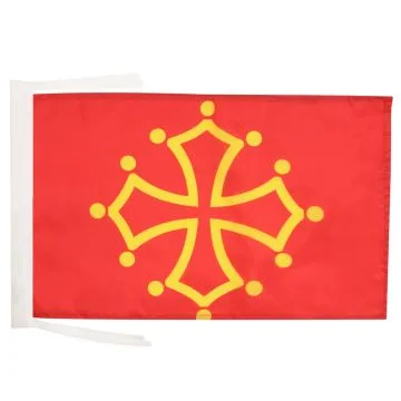 DRAPEAU MIDI-PYRÉNÉES - OCCITANIE 45x30cm - PAVILLON OCCITAN - FRANCE 30 x 45 cm haute qualité