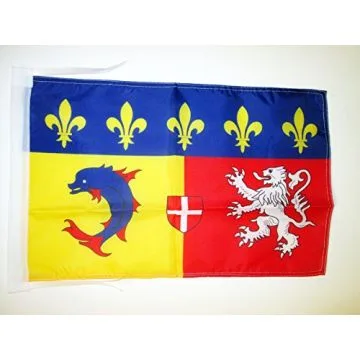 DRAPEAU RHÔNE-ALPES 45x30cm - PAVILLON RHÔNALPIN - FRANCE 30 x 45 cm haute qualité