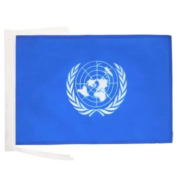 DRAPEAU ONU 45x30cm - PAVILLON DES NATIONS UNIES 30 x 45 cm haute qualité