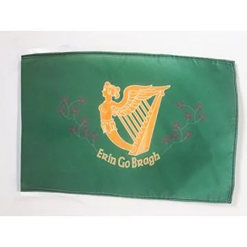 DRAPEAU IRLANDE ERIN GO BRAGH  45x30cm - PAVILLON IRLANDAIS 30 x 45 cm haute qualité