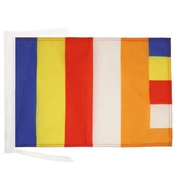 DRAPEAU BOUDDHISTE 45x30cm - PAVILLON BOUDDHISTE - TIBET 30 x 45 cm haute qualité