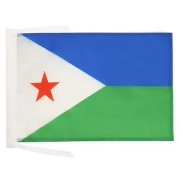 DRAPEAU DJIBOUTI 45x30cm - PAVILLON DJIBOUTIEN 30 x 45 cm haute qualité