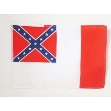DRAPEAU ÉTATS CONFÉDÉRÉS D\'AMÉRIQUE 1865 45x30cm - PAVILLON REBEL - USA CONFÉDÉRÉ 30 x 45 cm haute qualité
