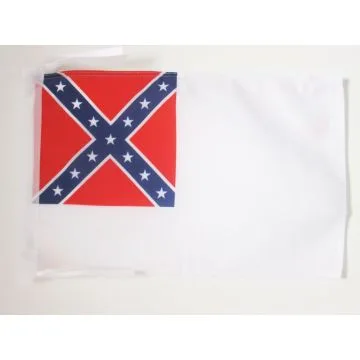 DRAPEAU ÉTATS CONFÉDÉRÉS D\'AMÉRIQUE 1863-1865 45x30cm - PAVILLON REBEL - USA CONFÉDÉRÉ 30 x 45 cm haute qualité