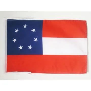 DRAPEAU ÉTATS CONFÉDÉRÉS D\'AMÉRIQUE MARS-MAI 1861 45x30cm - PAVILLON REBEL - USA CONFÉDÉRÉ 30 x 45 cm haute qualité