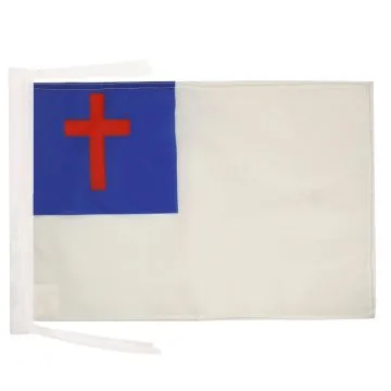 DRAPEAU RELIGION CHRÉTIENNE 45x30cm - PAVILLON CHRÉTIEN 30 x 45 cm haute qualité