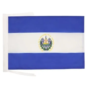DRAPEAU EL SALVADOR 45x30cm - PAVILLON SALVADORIEN 30 x 45 cm haute qualité
