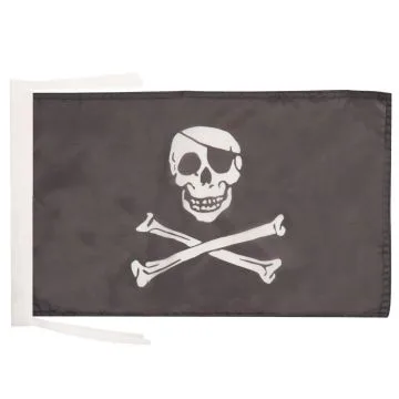 DRAPEAU PIRATE TÊTE DE MORT 45x30cm - PAVILLON CORSAIRE 30 x 45 cm haute qualité