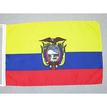 DRAPEAU EQUATEUR 45x30cm - PAVILLON ÉQUATORIEN 30 x 45 cm haute qualité