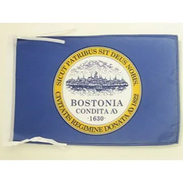 DRAPEAU BOSTON CITY 45x30cm - PAVILLON MASSACHUSETTS - USA 30 x 45 cm haute qualité