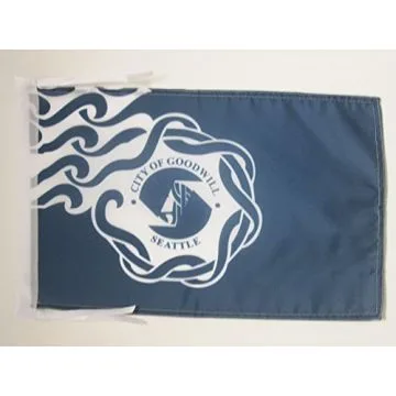 DRAPEAU SEATTLE CITY 45x30cm - PAVILLON ÉTAT DE WASHINGTON - USA 30 x 45 cm haute qualité