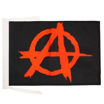 DRAPEAU ANARCHIE NOIR ET ROUGE 45x30cm - PAVILLON ANARCHIQUE 30 x 45 cm haute qualité