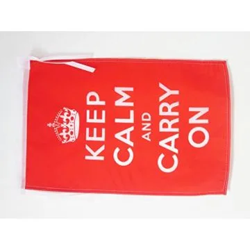 DRAPEAU KEEP CALM AND CARRY ON 45x30cm - PAVILLON ANGLAIS - ROYAUME-UNI - UK 30 x 45 cm haute qualité