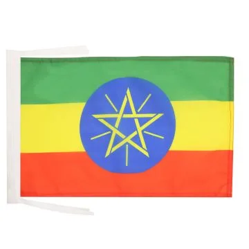 DRAPEAU ETHIOPIE 45x30cm - PAVILLON ETHIOPIEN 30 x 45 cm haute qualité
