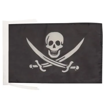 DRAPEAU PIRATE JACK RACKHAM 45x30cm - PAVILLON PIRATES - CORSAIRE 30 x 45 cm haute qualité