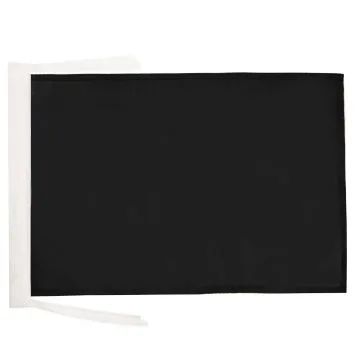 DRAPEAU UNICOLORE NOIR 45x30cm - PAVILLON DE COULEUR NOIRE 30 x 45 cm haute qualité