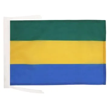DRAPEAU GABON 45x30cm - PAVILLON GABONAIS 30 x 45 cm haute qualité
