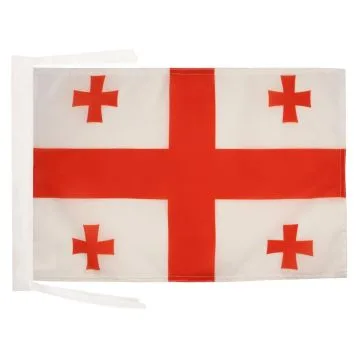 DRAPEAU GÉORGIE 45x30cm - PAVILLON GÉORGIEN 30 x 45 cm haute qualité