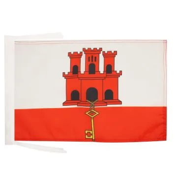 DRAPEAU GIBRALTAR 45x30cm - PAVILLON ANGLAIS 30 x 45 cm haute qualité