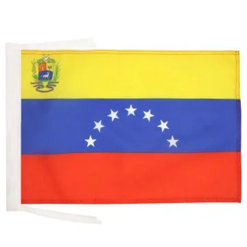 DRAPEAU VÉNÉZUELA ANCIEN AVEC ECUSSON 45x30cm - PAVILLON VÉNÉZUELIEN 7 ÉTOILES 30 x 45 cm haute qualité