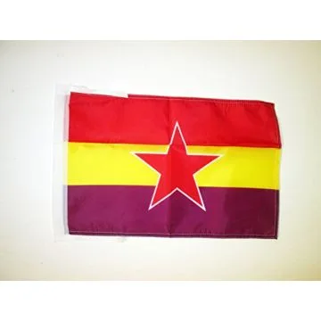 DRAPEAU ESPAGNOL RÉPUBLICAIN ARMÉE POPULAIRE 45x30cm - PAVILLON ESPAGNE RÉPUBLICAINE 30 x 45 cm haute qualité