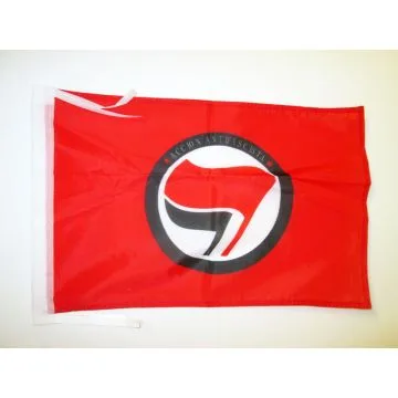 DRAPEAU ACCION ANTIFACISTA 45x30cm - PAVILLON ACTION ANTIFACHISTE 30 x 45 cm haute qualité