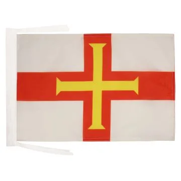 DRAPEAU GUERNESEY 45x30cm - PAVILLON ANGLAIS 30 x 45 cm haute qualité