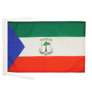 DRAPEAU GUINÉE ÉQUATORIALE 45x30cm - PAVILLON ÉQUATO-GUINÉEN 30 x 45 cm haute qualité