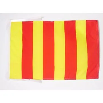DRAPEAU COMMISSAIRE DE COURSE ROUGE ET JAUNE 45x30cm - PAVILLON CHANGEMENT D\'ADHÉRENCE 30 x 45 cm haute qualité
