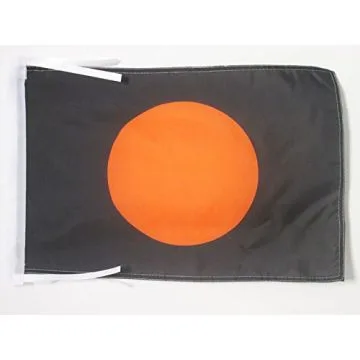 DRAPEAU COMMISSAIRE DE COURSE NOIR ET ORANGE 45x30cm - PAVILLON PROBLÈME MÉCANIQUE DANGEREUX 30 x 45 cm haute qualité