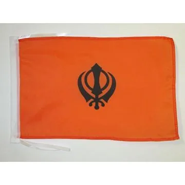DRAPEAU RELIGION SIKHISTE 45x30cm - PAVILLON KHANDA - SIKHISME 30 x 45 cm haute qualité